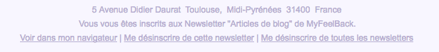 Possibilité de désinscrire de mail marketing