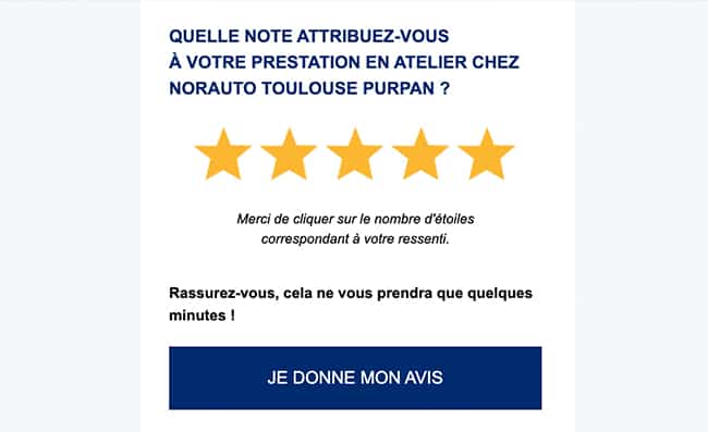 Exemple d'email d'invitation au questionnaire